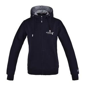 Classic unisex sweater jacket w hood navy