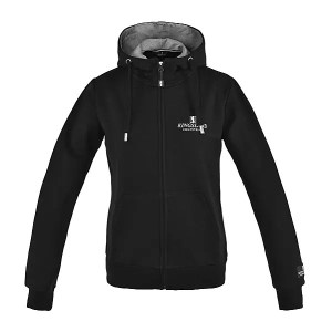 Classic unisex sweater jacket w hood black