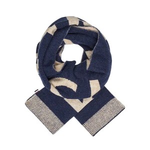Allison knitted scarf evening blue